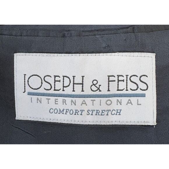 Joseph & Feiss Navy Blue Sport Coat Wool Blazer Sports Suit Jacket Mens 44L (BS) - Picture 4 of 7